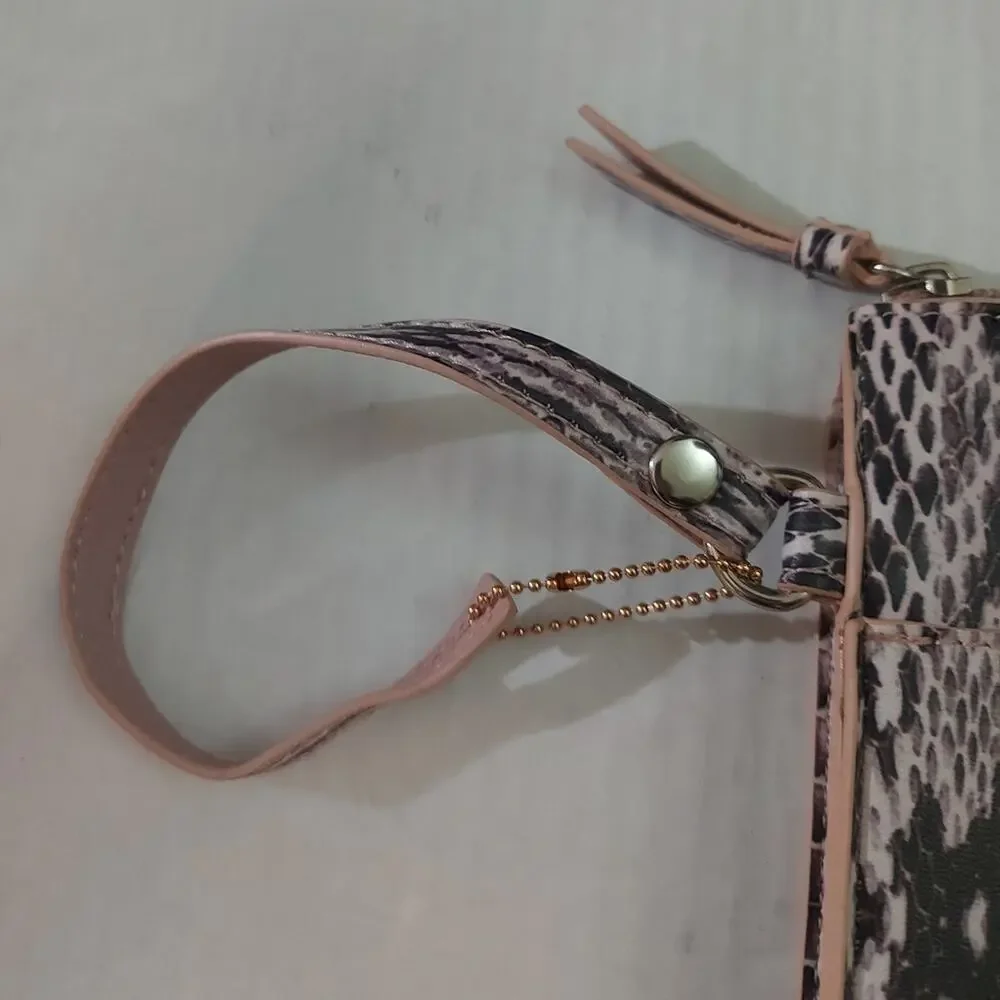Pink Faux Crocodile Wristlet Accessory Casual Animal Print Boho Rocker Party